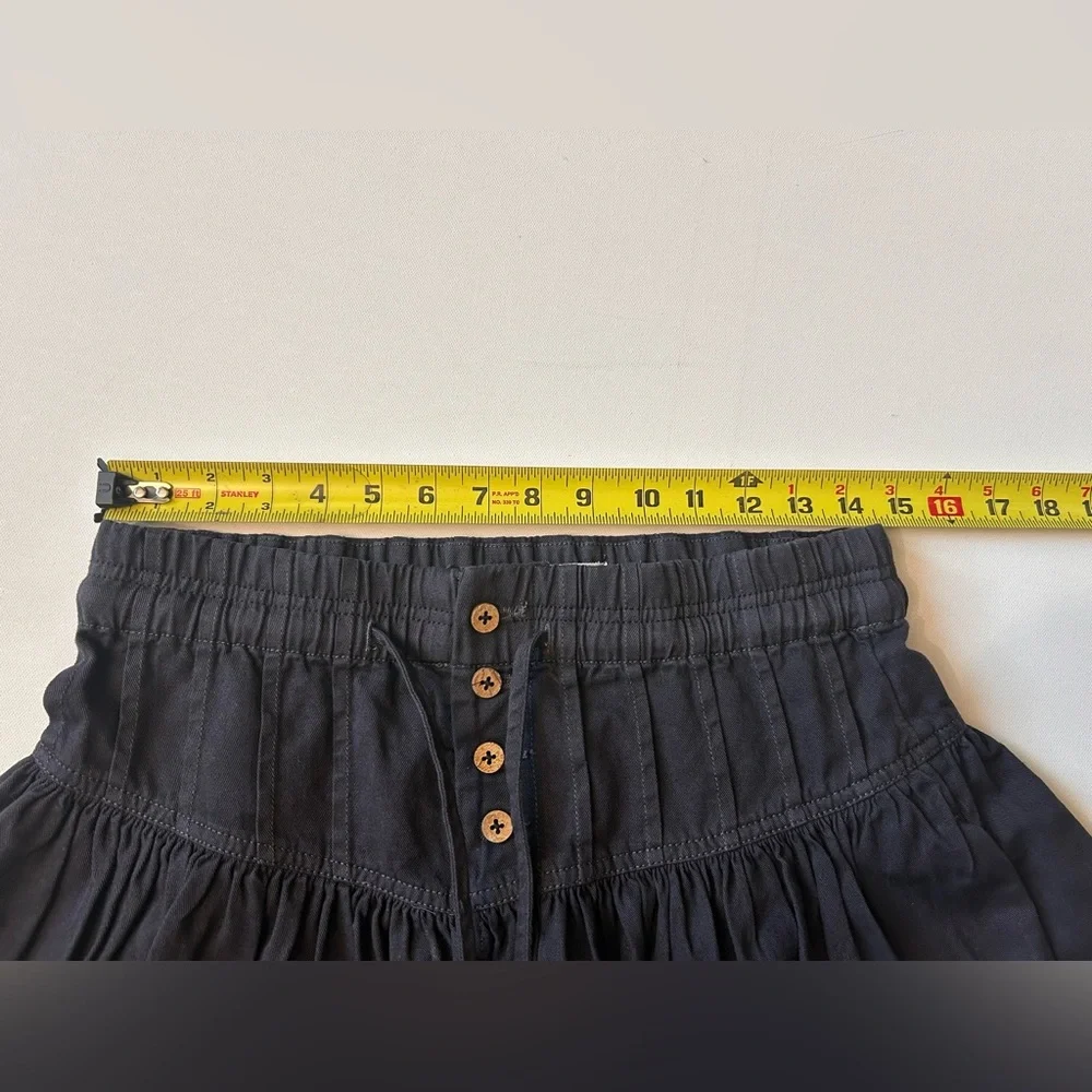 Free People We The Free Roselle Denim Mini Skirt in Black Sz Small NWT See Image